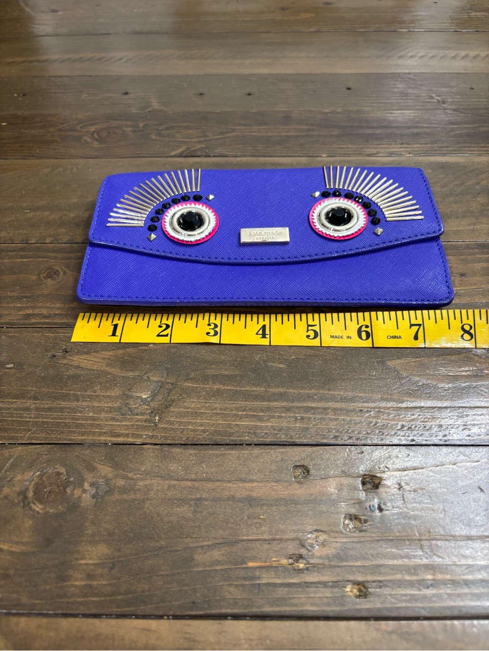 Kate Spade Liana Monster Purple Leather Wallet - Picture 12 of 13